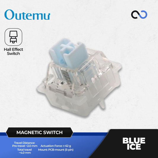 Outemu Blue Ice Hall Effect Gaming Keyboard Magnetic Switch (Linear)