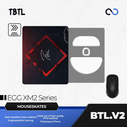 TBTL BTL V2 XM2 Series / XM2WE / XM2W4K Mouse Feet / Mouse Skate PTFE for Cloth Mouse pad (Speed)