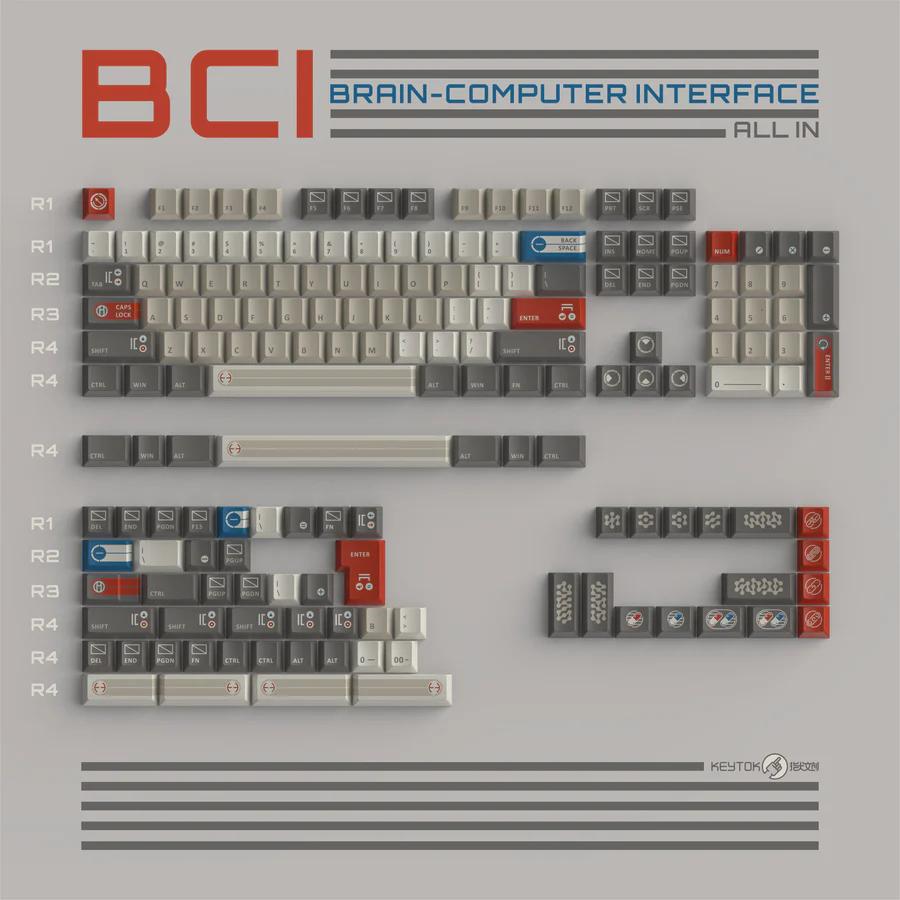 Keytok BCI Keycaps Cherry Profile Dye sub Printed PBT 168-Keys
