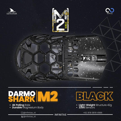 Darmoshark M2 / M-2 8k Daero Wireless Ultra Light Ambi Magnesium Gaming Mouse