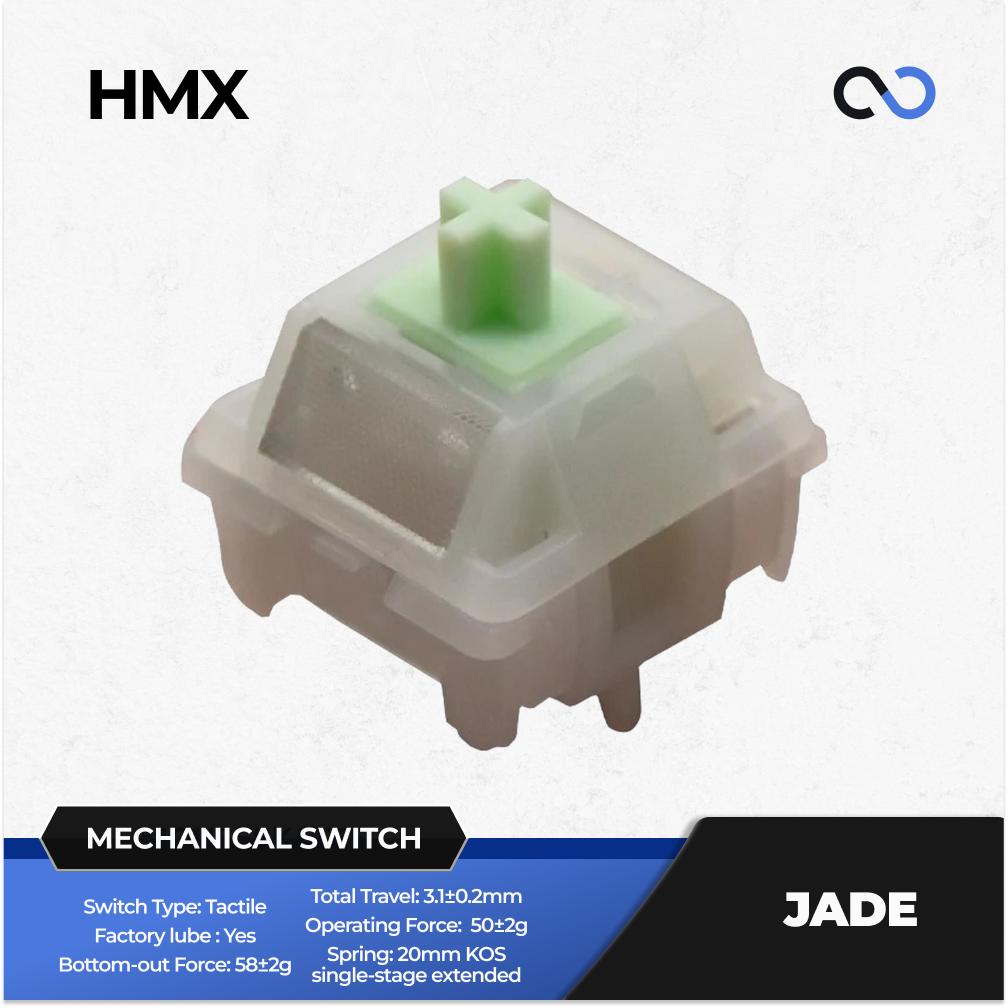 HMX Jade Pre-Lubed Mechanical Keyboard PCB Mount Switch (Tactile) by WJBY