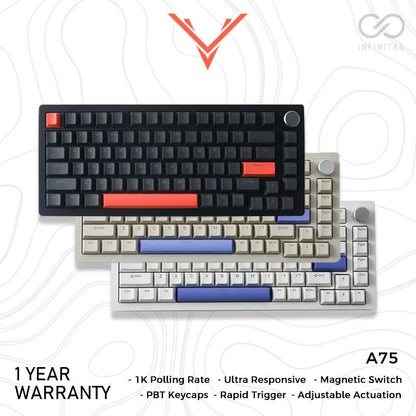 Drunkdeer A75 Hall Effect 75% Keyboard Rapid Trigger Wooting Clone