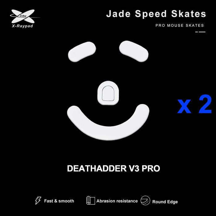 XRaypad Jade Razer DeathAdder V3 Pro PTFE Mouse Feet / Mouse Skate for Cloth Mouse pad (Speed)