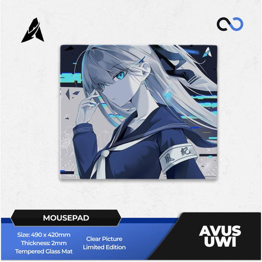 Avus Uwi Tempered Glass Gaming Mousepad Kaca (Speed-Hybrid) SP004 Like