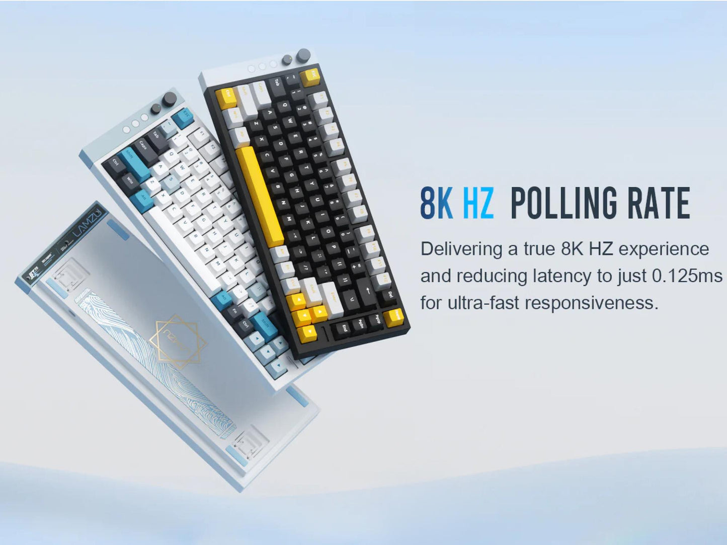 LAMZU JET75 HE 8K Hall Effect 75% Gaming Keyboard Aluminum Rapid Trigger SOCD DKS Wooting