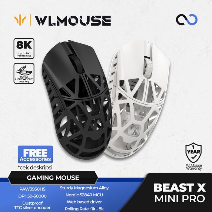WLMouse Beast X Mini Pro 8k Super Light Magnesium Wireless ambidextrous Gaming Mouse
