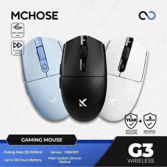 MCHOSE G3 Wireless Ultra Light Weight Gaming Mouse G305 Shape