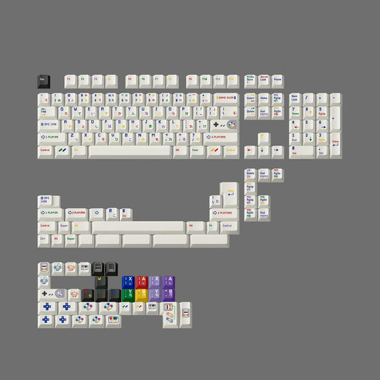 FBB SWK / Super White Keycaps Cherry Profile Dye sub PBT Keycap 145-Keys