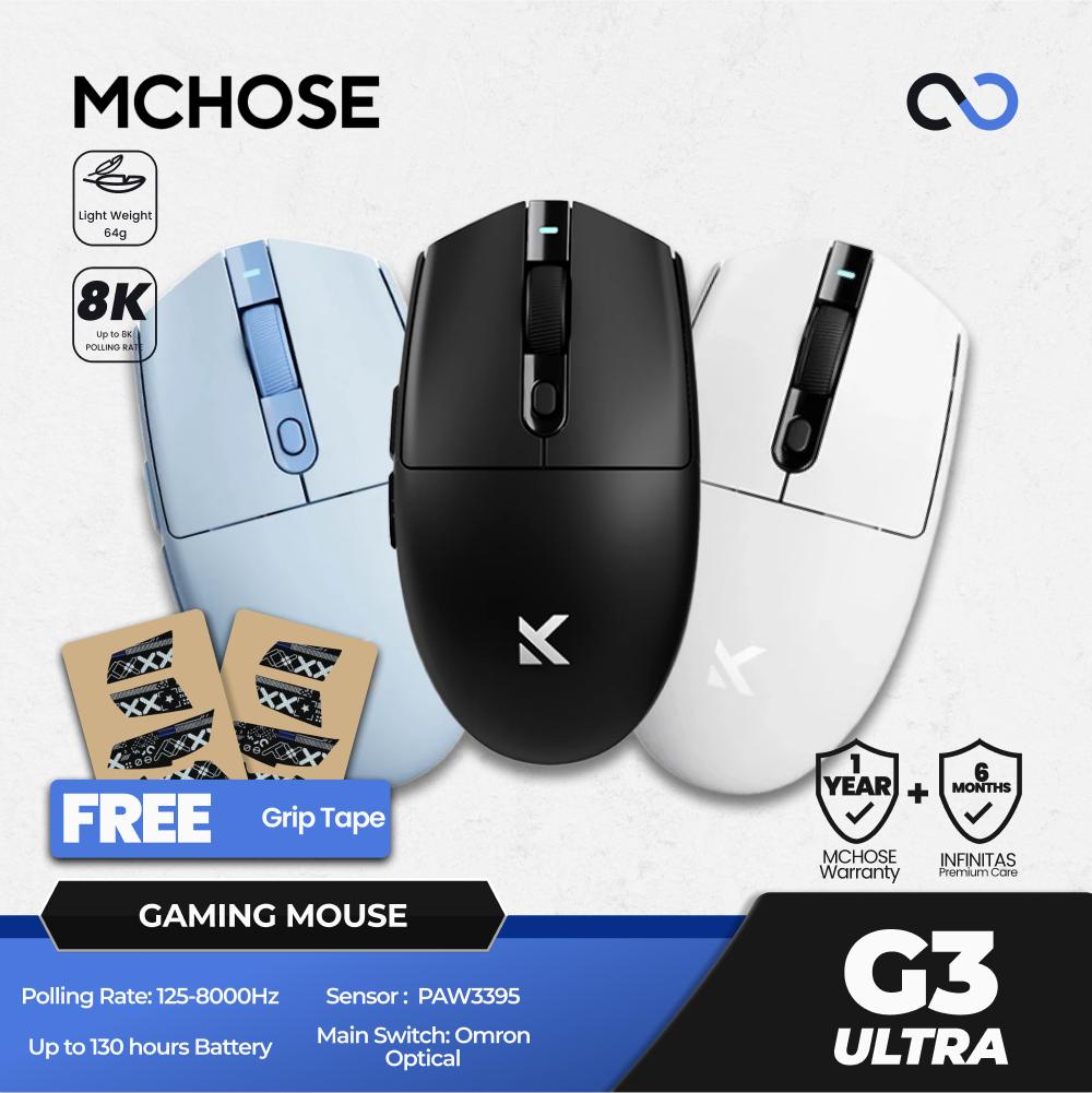 MCHOSE G3 Ultra 8K Wireless Ultra Light Weight Gaming Mouse G305 Shape