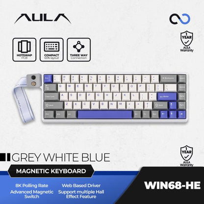 AULA WIN68 HE MAX 8K Hall Effect 65% Gaming Keyboard Rapid Trigger SOCD DKS RDT Wooting