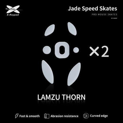 XRaypad Jade Lamzu Thorn PTFE Mouse Feet / Mouse Skate for Cloth Mouse pad (Speed)