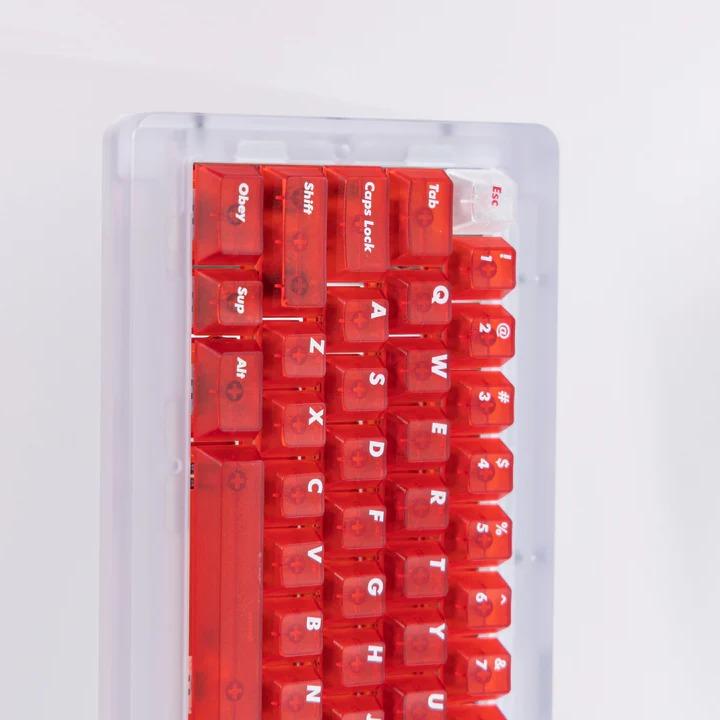 LeleLab Supsup Classic Red Keycaps Cherry Profile UV Printed ABS Keycap 139-Keys