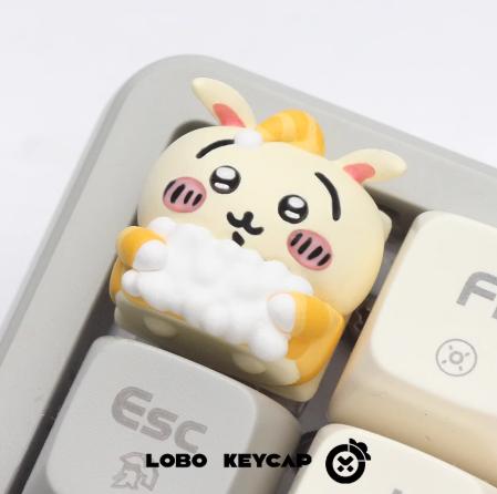 Lobo Usagi Pajama Chiikawa Artisan Keycaps Resin Keycap