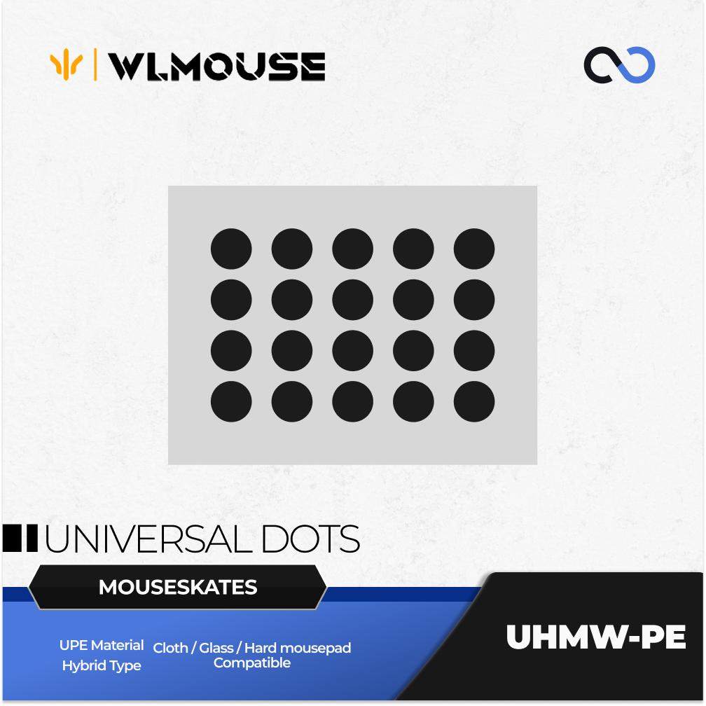 WLMouse UHMW-PE Universal Dots UPE Gaming Mouse Feet (Control-Hybrid)
