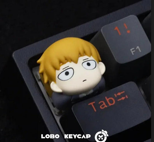 Lobo Reigen Mob Psycho 100 Anime Artisan Keycaps Resin Keycap