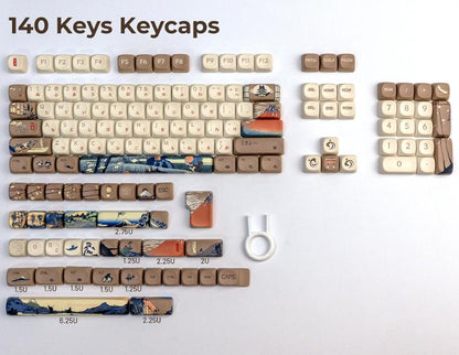 XVX Fugaku Keycaps MOA Profile Dye sub PBT Keycap 140-Keys