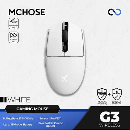 MCHOSE G3 Wireless Ultra Light Weight Gaming Mouse G305 Shape