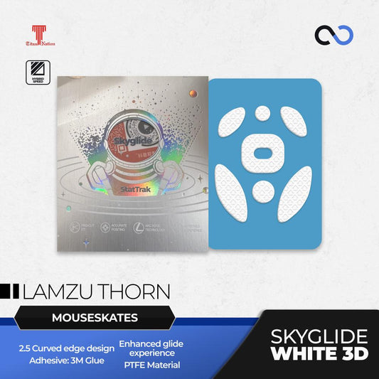 Skyglide StatTrak White 3D Lamzu Thorn Gaming Mouse Feet / Mouse Skate PTFE (Hybrid)