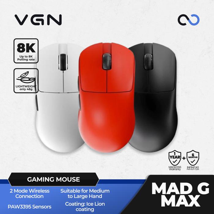 VGN MADLIONS MAD G MAX 8K Wireless Ultra Light Weight Gaming Mouse Fierce Gaming Gear
