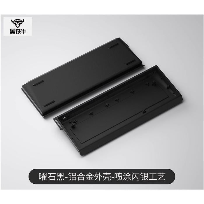 Black Iron Bull H60 Custom 60% Aluminium Gaming Keyboard Case DIY for Wooting 60HE+ / GH60 / TOFU60 / WIN60 / MAD60