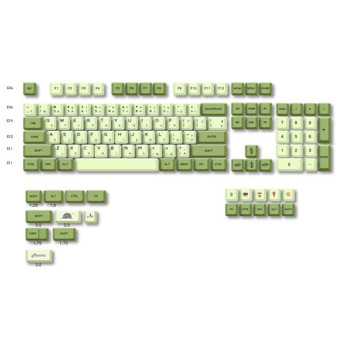 Keycaps PBT Matcha Japanese Root XDA Profile Keycap