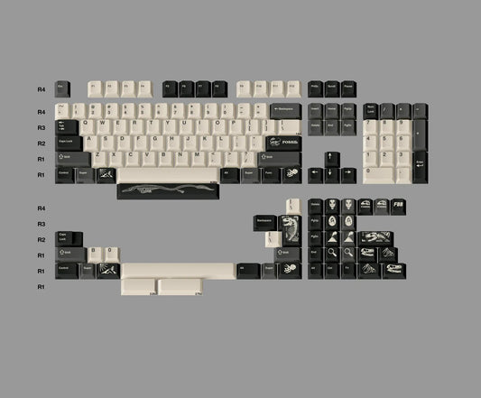 FBB Fossil R2 Keycaps Cherry Profile Dye sub PBT Keycap 145-Keys