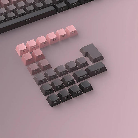 Infinitas Blackberry Gradient Keycaps Cherry Side Profile Double Shot Shine Through PBT Keycap 136-Keys