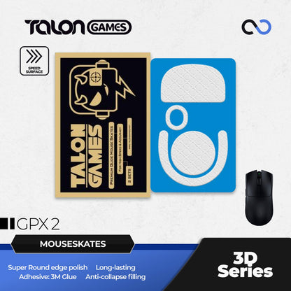 TALONGAMES G Pro X Superlight 2 / GPX 2 Mouse Feet / Mouse Skate PTFE for Cloth Mouse pad BONUS GP GRIPTAPE