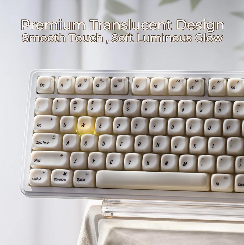 XVX White Chocolate Keycaps MOA Profile Double shot PC Keycaps 139-Keys