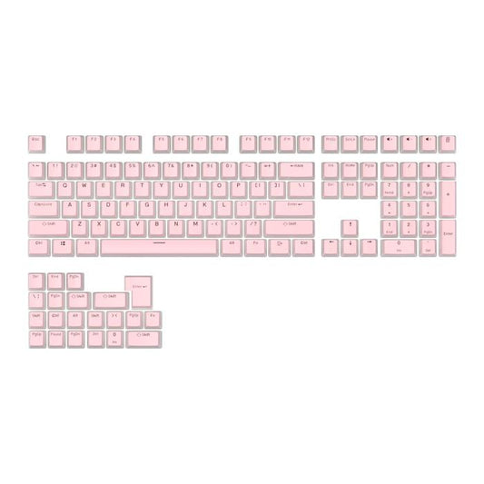 Keycaps PBT Pudding Pink / Merah Muda OEM Profile Shine-Through Keycap