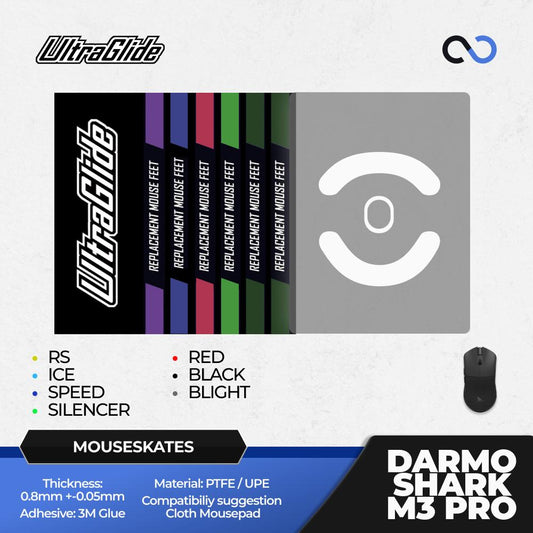 Meow Gaming Gear UltraGlide Darmoshark M3 Pro Mouse Feet / Mouse Skate