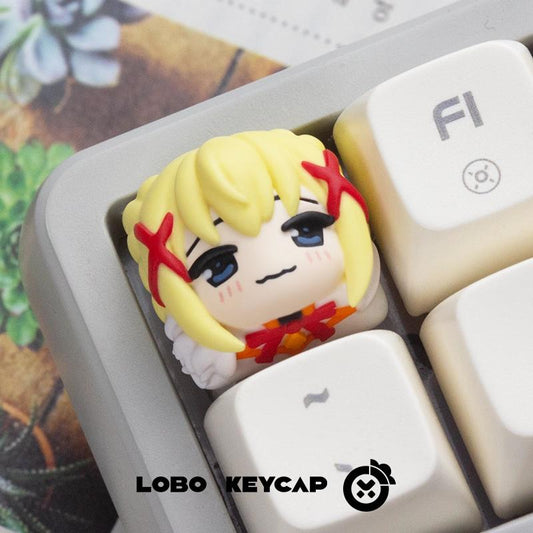 Lobo Darkness Konosuba Anime Theme Artisan Keycaps Resin Keycap