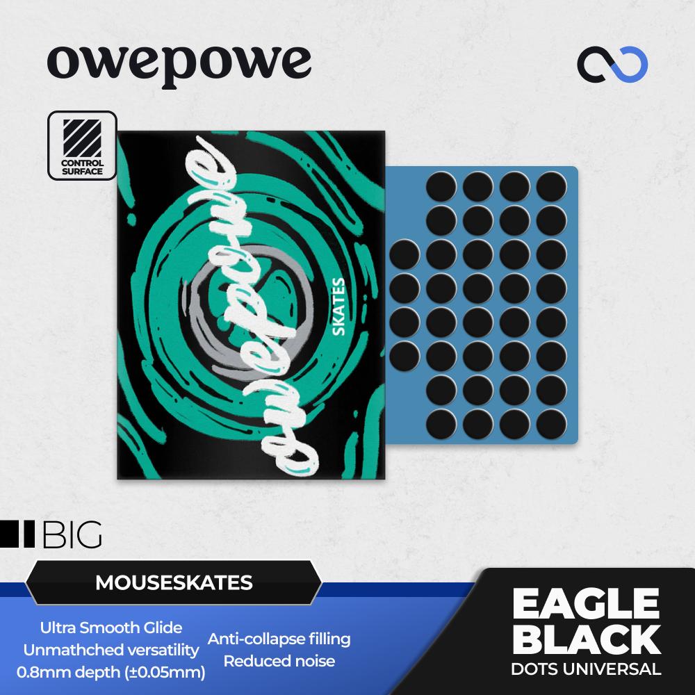 OWEPOWE Eagle Black Universal Gaming Mouse Feet / Mouse Skate UPE (Control)