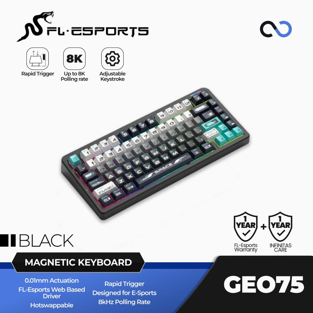 FL-Esports GEO75 HE 8K Hall Effect Aluminum 75% Gaming Keyboard Rapid Trigger DKS SOCD Wooting