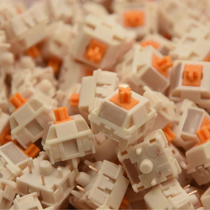 HMX Citrus Silver V2 Pre-Lubed Mechanical Keyboard PCB Mount Switch (Tactile) by XLLAB