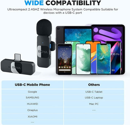 Boya BY-V20 / BYV20 USB C Android Wireless Microphone System type C