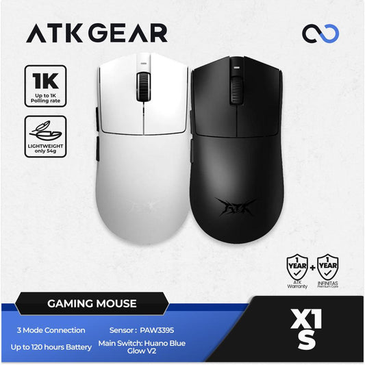 ATK X1 S Blazing Sky Wireless Light Weight PAW3395 Gaming Mouse Viper V3 Pro Shape