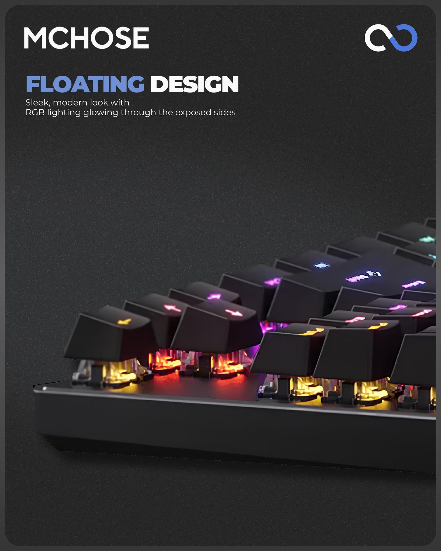 MCHOSE MIX87 E-Sports 8K Hall Effect TKL Magentic Gaming Keyboard Rapid Trigger SOCD DKS Wooting