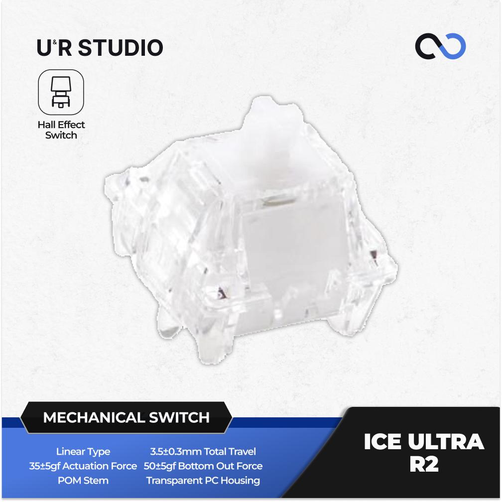 UR Studio ICE ULTRA R2 HE Hall Effect Keyboard PCB Mount Magnetic Switch (Linear)