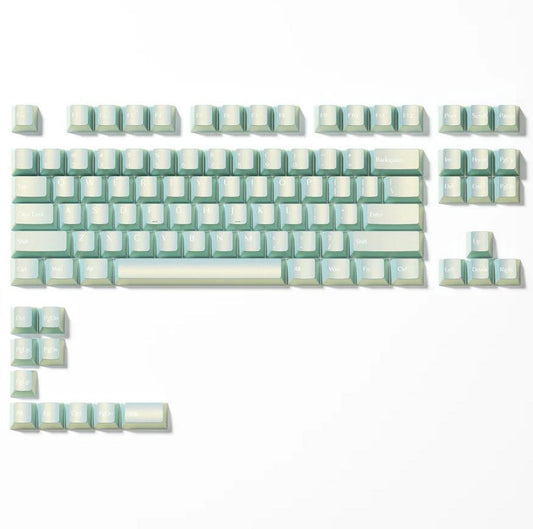 XVX Pearlescent Green Keycaps Cherry Profile Dye sub PBT 97-Keys