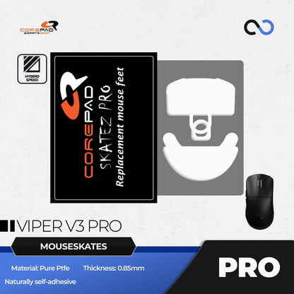 Corepad PRO Razer Viper V3 Pro PTFE Gaming Mouse Feet (Speed-Hybrid)
