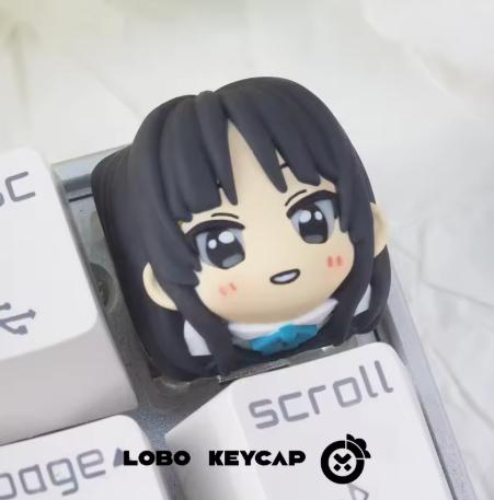Lobo Akiyama Mio K-ON Anime Theme Artisan Keycaps Resin Keycap