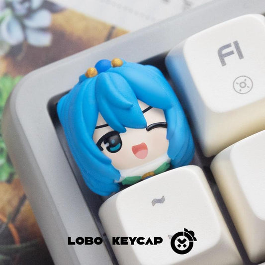 Lobo Aqua Konosuba Anime Theme Artisan Keycaps Resin Keycap