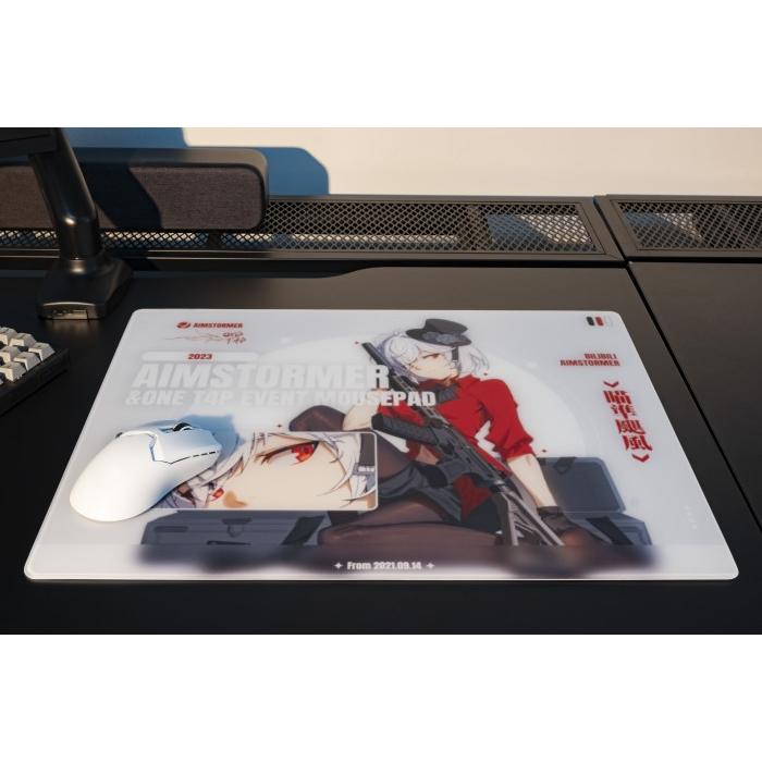 Dream Gamer Thunder V3 Rubber Base Tempered Glass Gaming Mousepad Kaca (Speed)