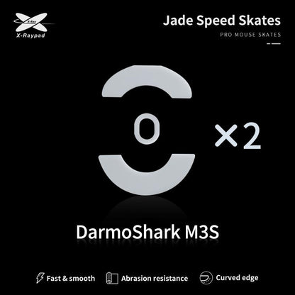 XRaypad Jade Darmoshark M3S Pro PTFE Mouse Feet / Mouse Skate for Cloth Mouse pad (Speed)