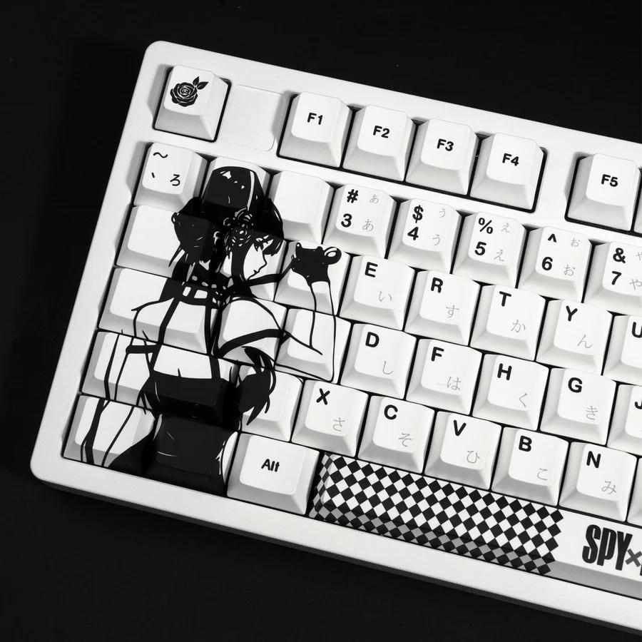 XVX Spy X Family Yor Keycaps Cherry Profile Dye sub PBT Keycap 134-Keys