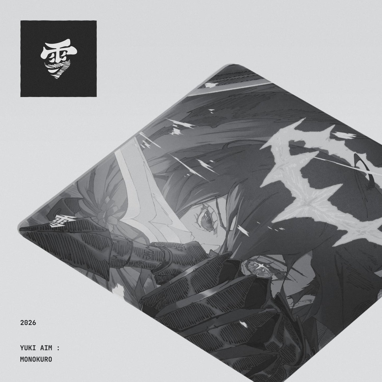Yuki Aim Monokuro Cloth Limited Edition Poron Base Gaming Mousepad (hybrid-Control)