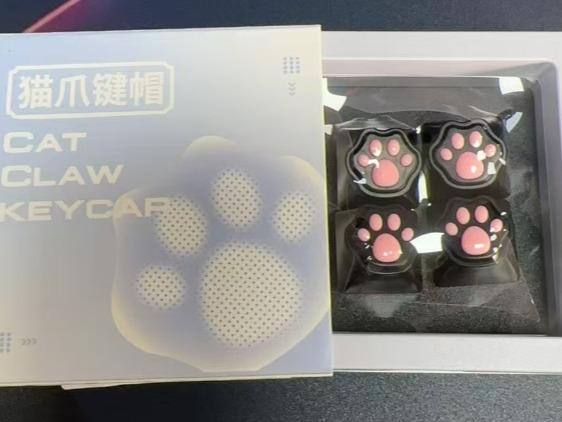 XVX Cat Paw Black Artisan Keycaps ABS PBT Silicone Keycap