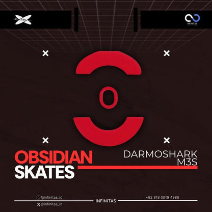 XRaypad Obsidian Darmoshark M3S Pro PTFE Mouse Feet / Mouse Skate for Glass pad (Control)