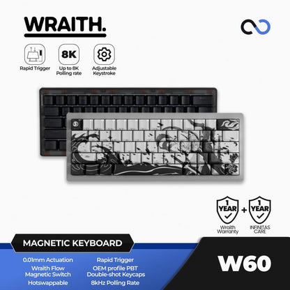 Wraith W60 HE 8K Hall Effect 65% Gaming Keyboard Rapid Trigger DKS SOCD Wooting